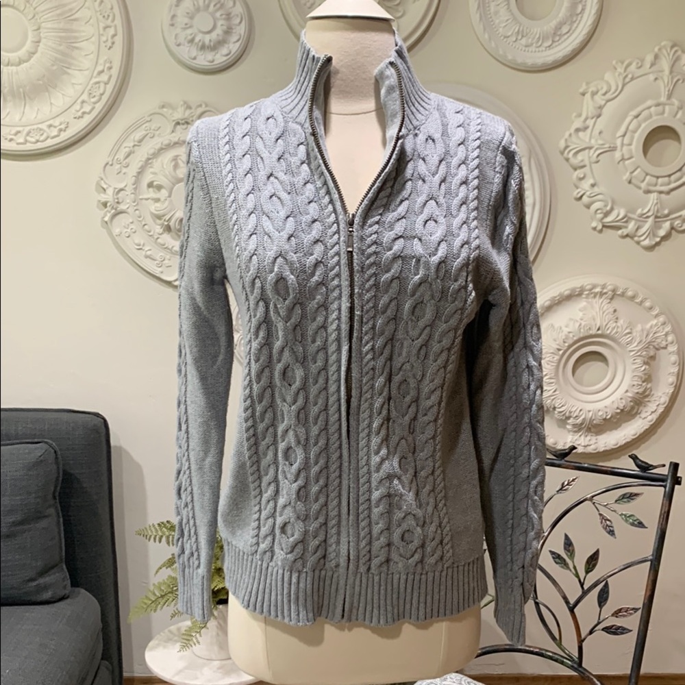 L.L. Bean Gray Cowl Neck Sweater
